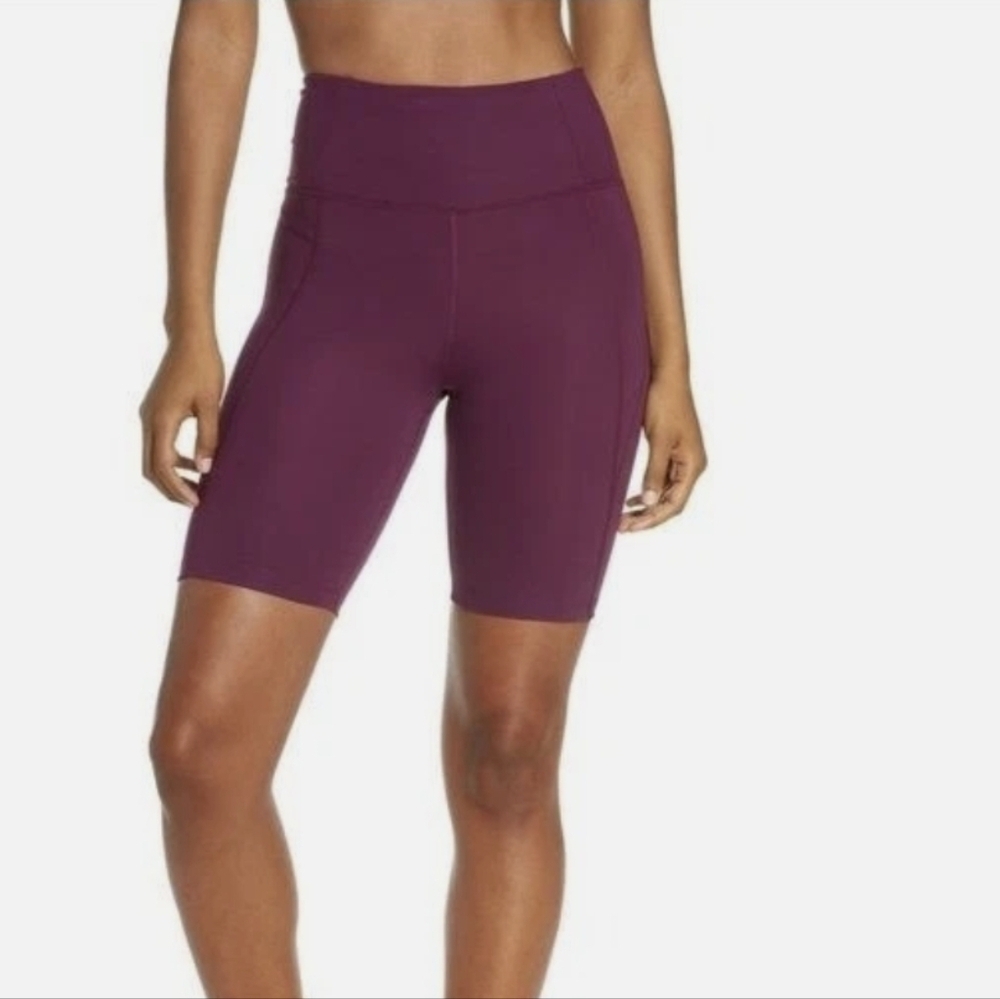 Girlfriend Collective High Rise Biker Shorts Plum Purple